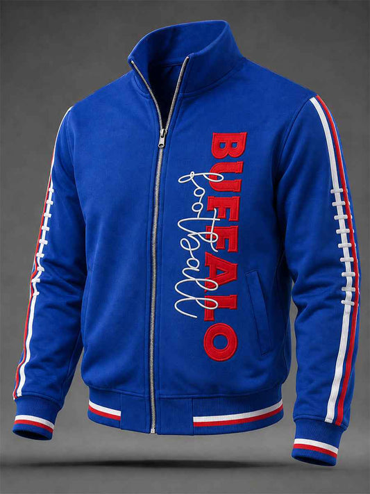 Men's Football Lover Buffalo Print Casual Jacket