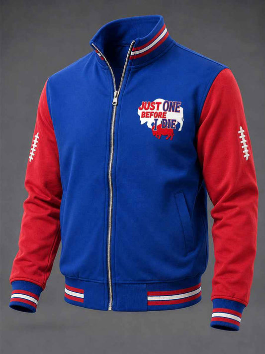 Men's Football Lover Buffalo Print Casual Jacket