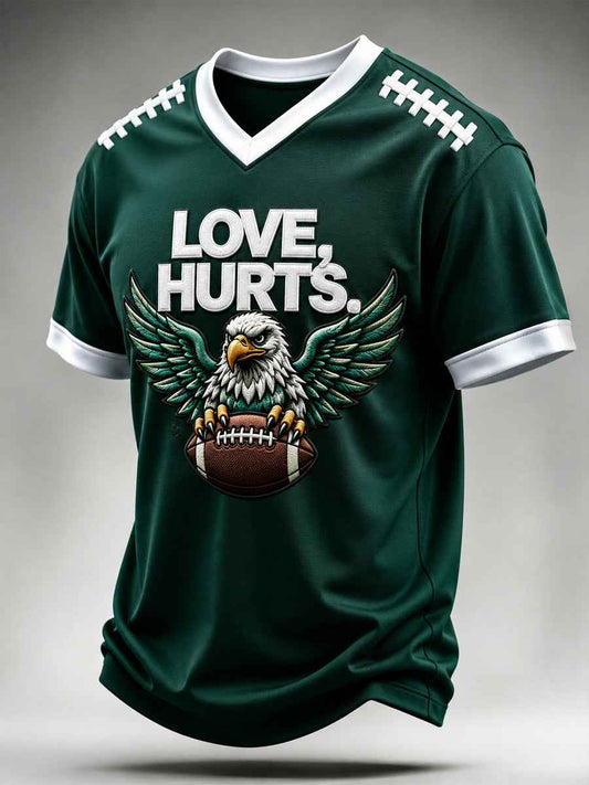 Men's Football Gameday Gift For Football Fans Casual V-Neck Tee