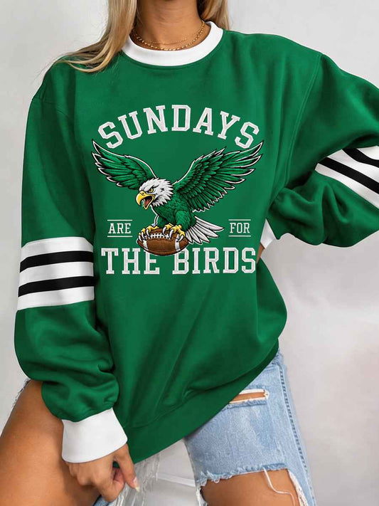Women's Sundays Are For The Birds Football Gameday Gift For Football Fans Casual Sweatshirt