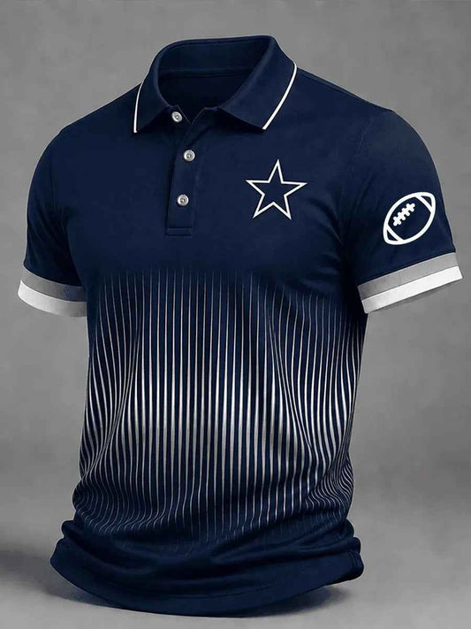 Men's Football Gameday Gift For Football Fans Casual Polo