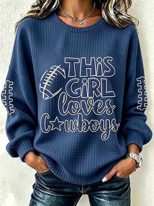 Women's Football Gameday Gift For Football Fans Casual Hoodie