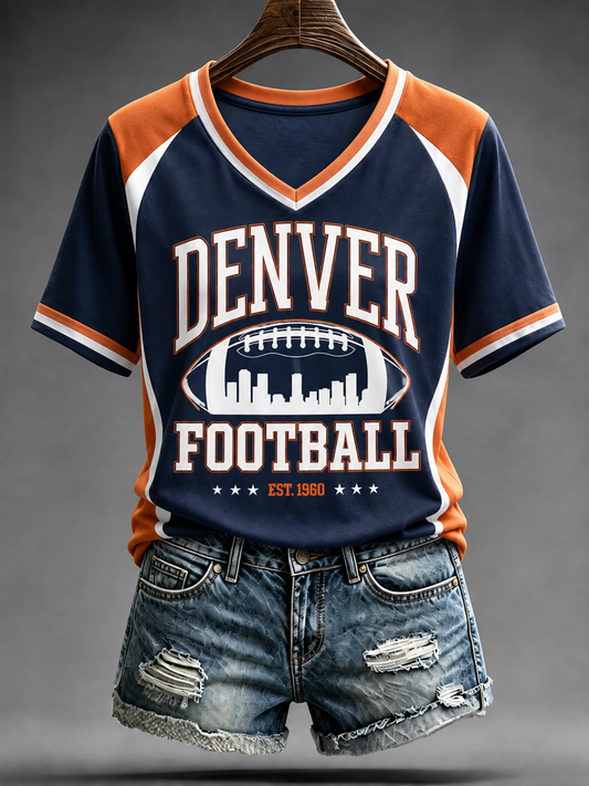 Women's Football Gameday Gift For Football Fans short-sleeved T-shirt gracestitchs