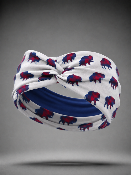 Crisscross-knot headband for rugby fans gracestitchs