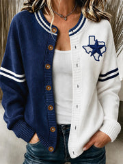 Women's Football Gameday Gift For Football Fans Casual Cardigan gracestitchs