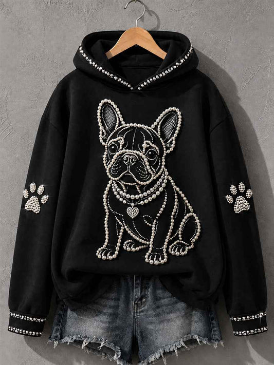 Women's French Bulldog Print Dog Lovers Casual Hoodie