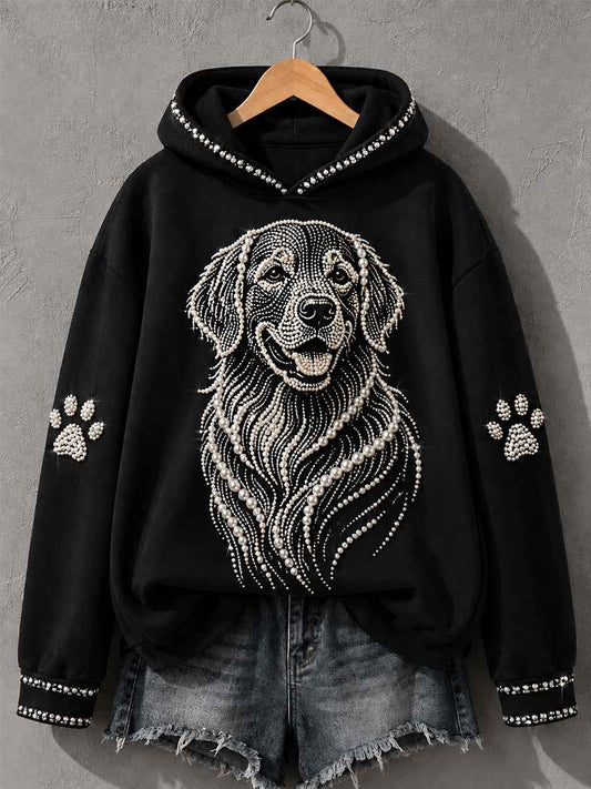 Women's Golden Retriever Print Dog Lovers Casual Hoodie