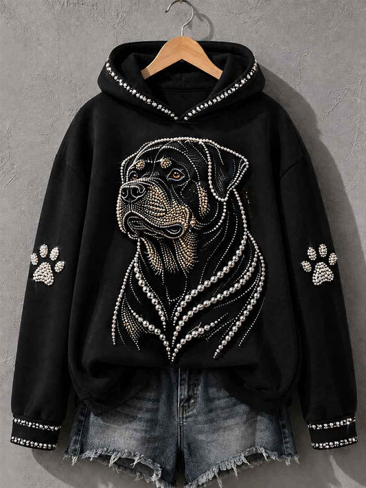 Women's Dog Print Dog Lovers Casual Hoodie