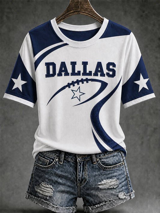 Women's Football Gameday Gift For Football Fans Casual Tee gracestitchs
