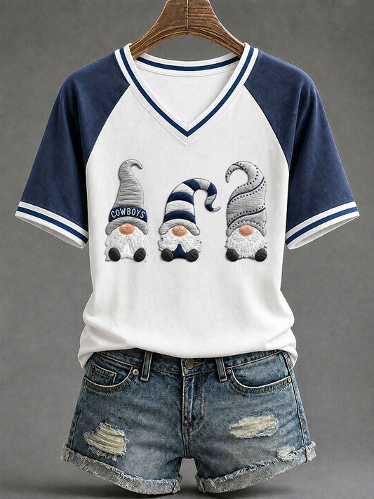 Women's Game Day Football Printed Casual T-Shirt gracestitchs