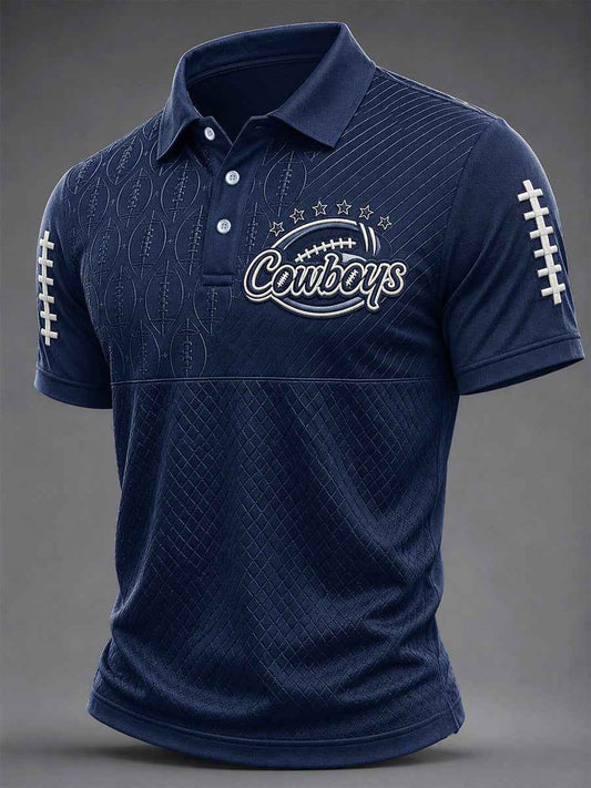 Men's Football Lover Buffalo Print Casual Polo