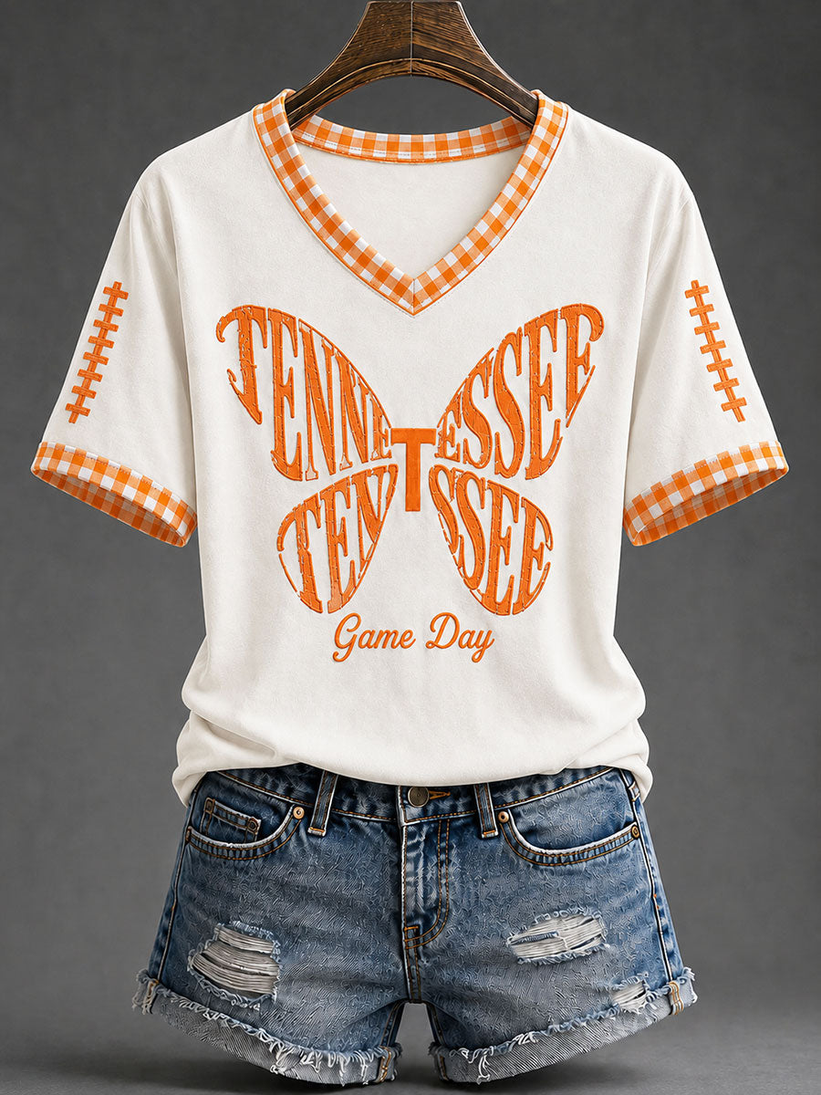 Women's Tennessee Football Casual Printed T-shirt gracestitchs