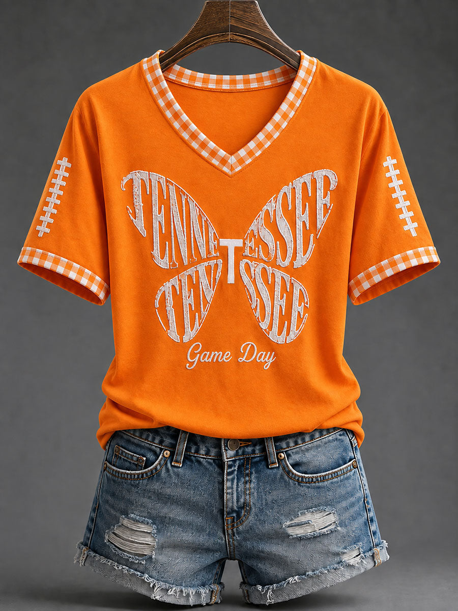 Women's Tennessee Football Casual Printed T-shirt gracestitchs