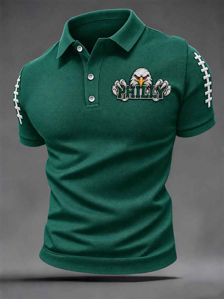 Men's Football Gameday Gift For Football Fans Casual Polo
