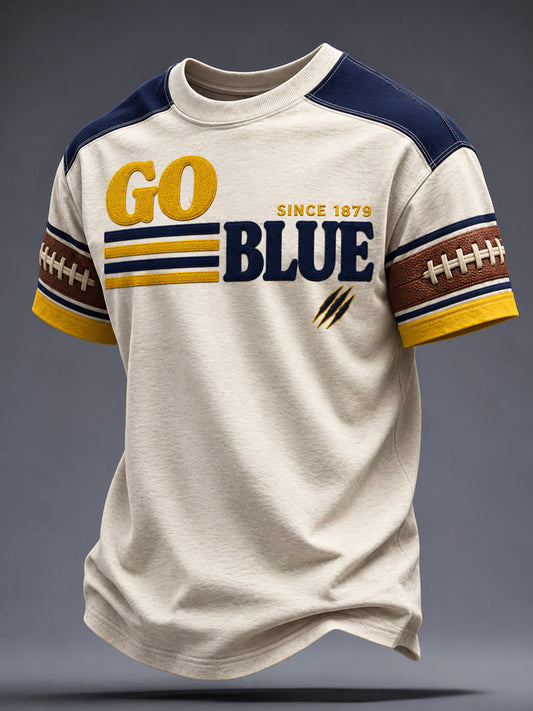 Men's Michigan University Football Lover Printed T-shirt gracestitchs