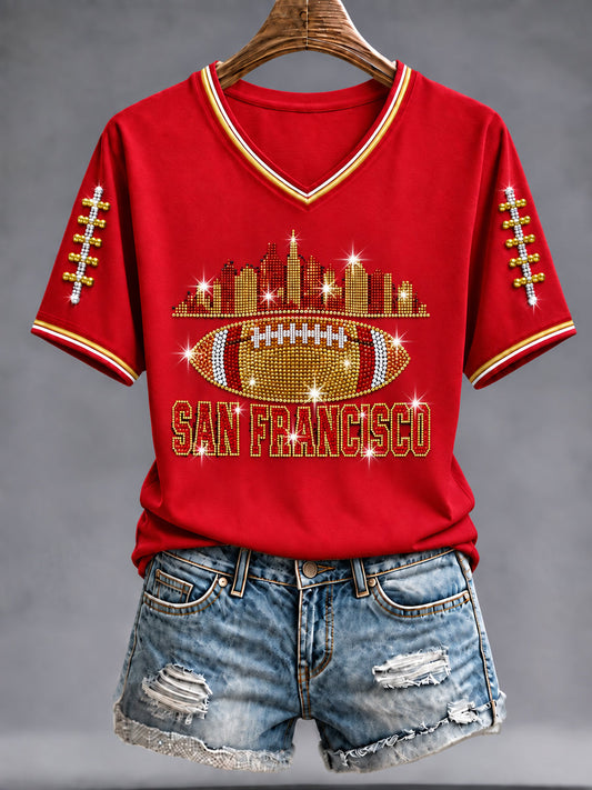 Women's Football Gameday Gift For Football Fans Short Sleeve T-shirt gracestitchs