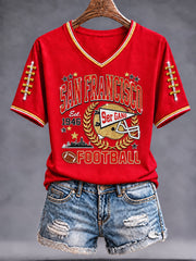 Women's Football Gameday Gift For Football Fans Short Sleeve T-shirt gracestitchs