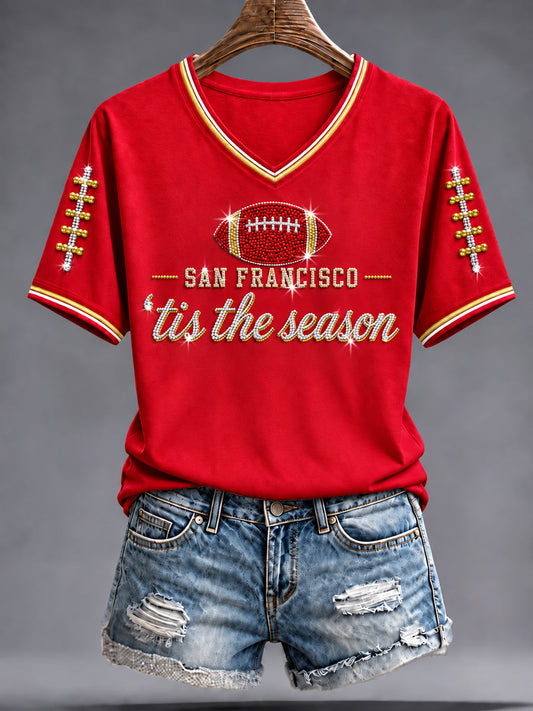 Women's Football Gameday Gift For Football Fans Short Sleeve T-shirt gracestitchs