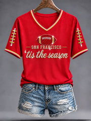 Women's Football Gameday Gift For Football Fans Short Sleeve T-shirt gracestitchs