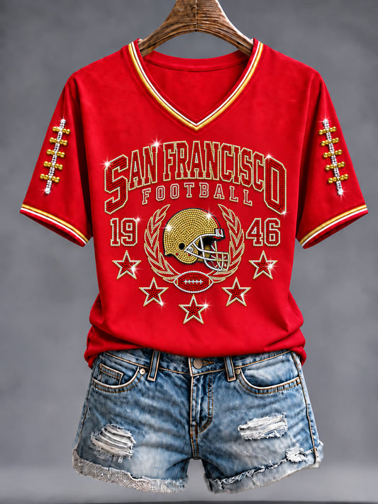 Women's Football Gameday Gift For Football Fans Short Sleeve T-shirt gracestitchs