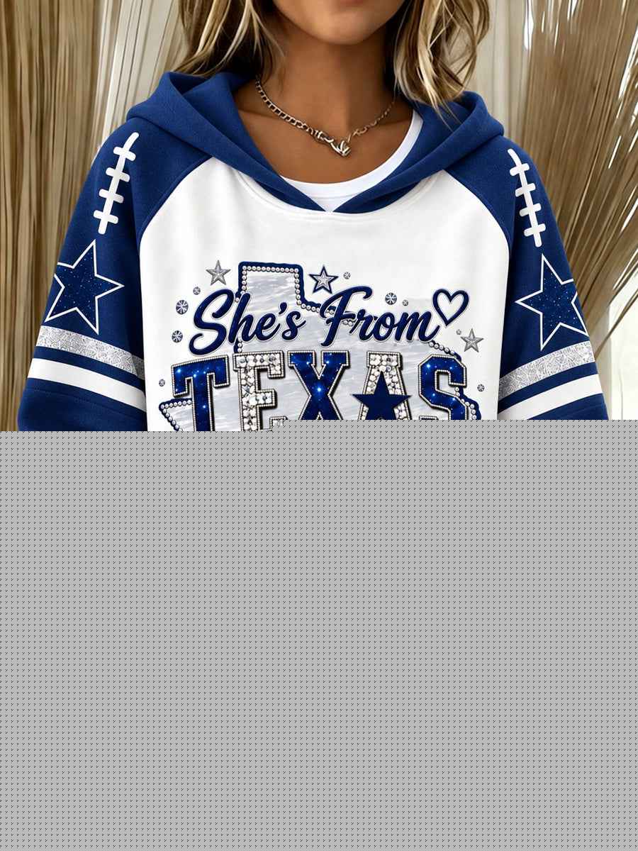 Women's Football Gameday Gift For Football Fans Casual Long Sleeve Shirt