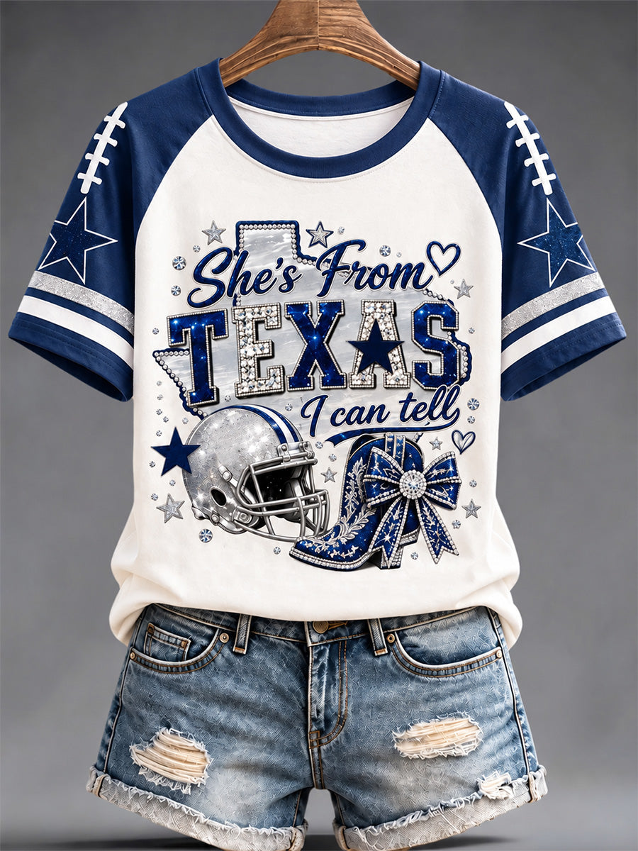 Women's Football Gameday Gift For Football Fans Casual Tee gracestitchs