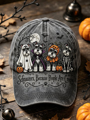 Women's Halloween Dog Pattern Design Casual Unisex  Hat gracestitchs