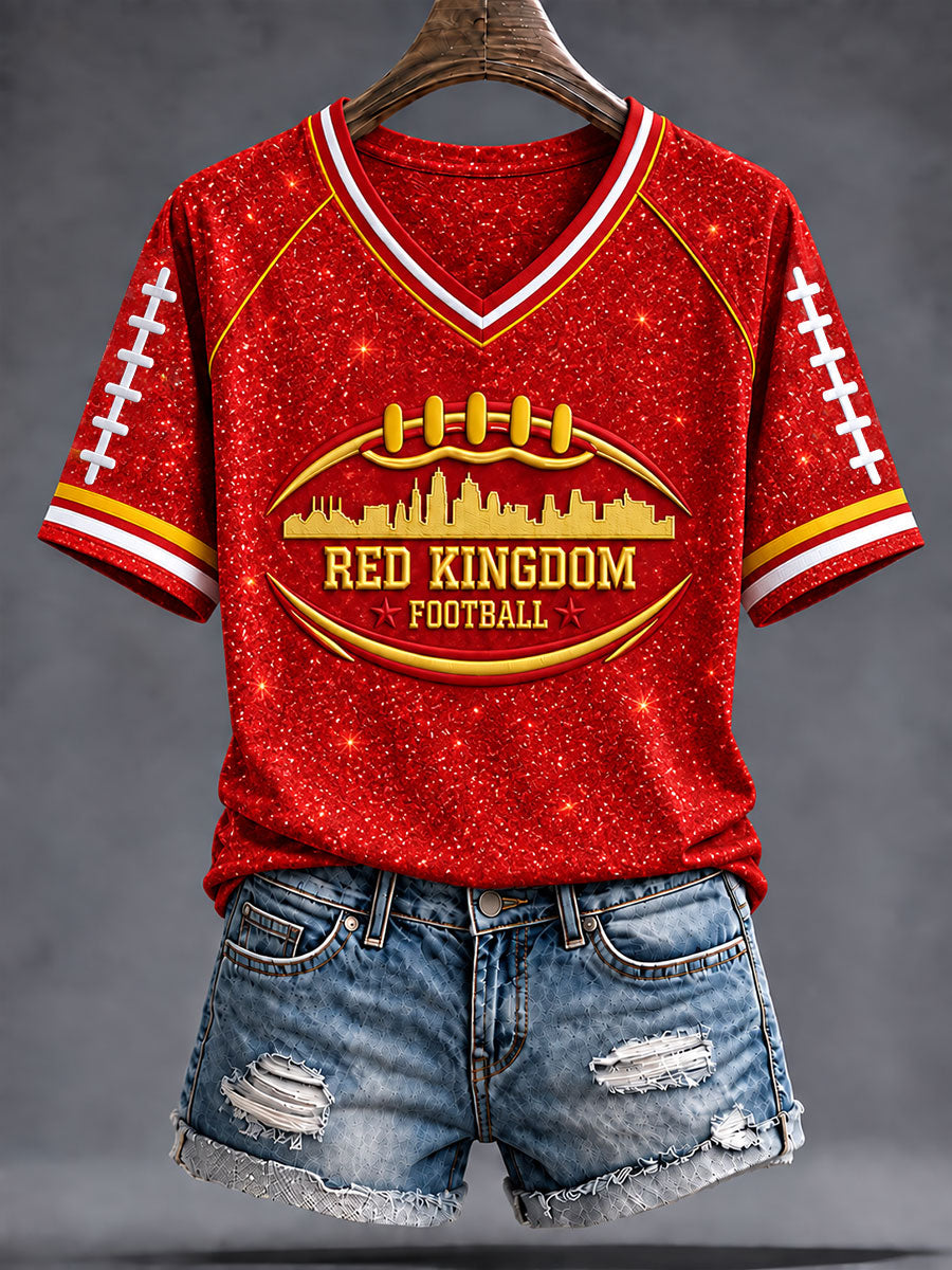 Women's Red Kingdom Short-Sleeved T-Shirt gracestitchs