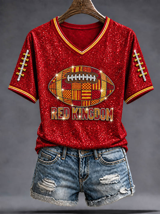 Women's Red Kingdom Short-Sleeved T-Shirt gracestitchs