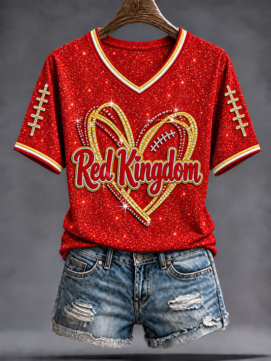 Women's Red Kingdom Short-Sleeved T-Shirt gracestitchs