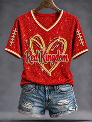 Women's Red Kingdom Short-Sleeved T-Shirt gracestitchs
