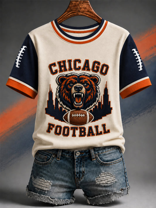 Women's Football Gameday Gift For Football Fans Casual Tee gracestitchs