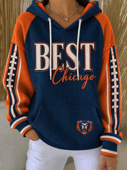 Women's Football Gameday Gift For Football Fans Print Hoodie gracestitchs