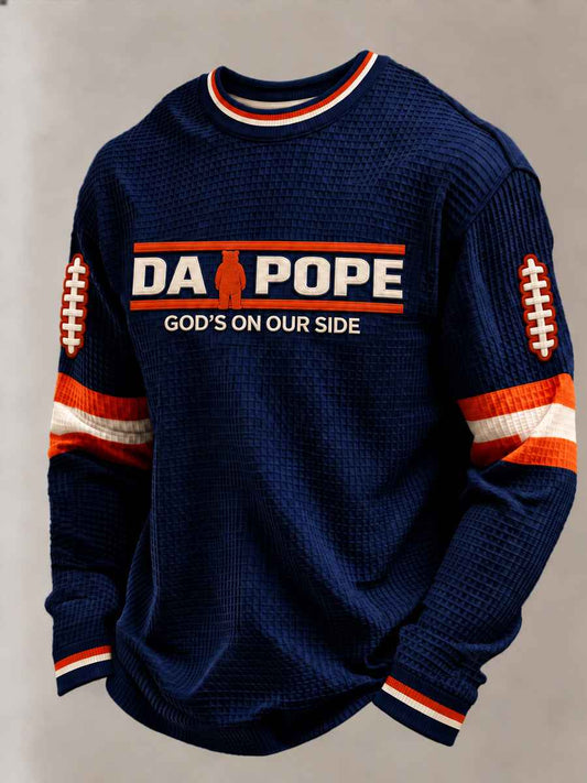 Men's Football Gameday Gift For Football Fans Waffle Long Sleeve T-Shirt