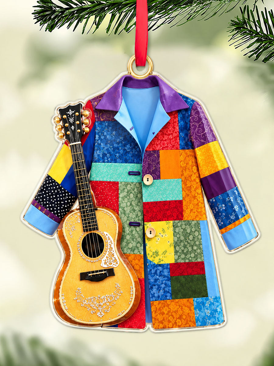 Colorful jacket and country music-style guitar hanging ornament gracestitchs