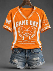 Women's Game Day Football Printed Casual T-Shirt