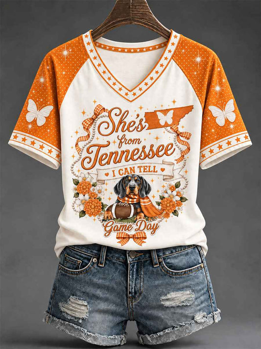 Women's Game Day Football Printed Casual T-Shirt