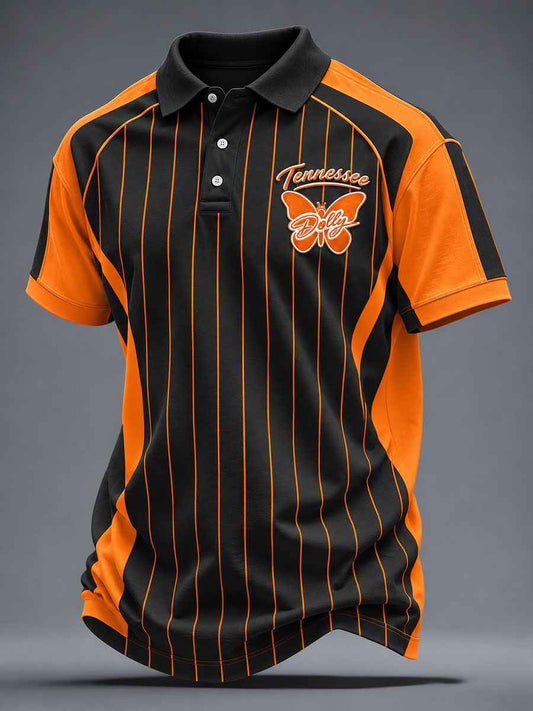 Men's Game Day Football Printed Casual Polo Shirt