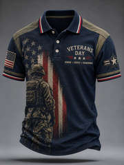 Men's U.S. Veterans Day Printed polo shirt gracestitchs