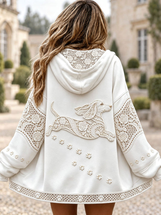 Women's Floral Dachshund Jackets gracestitchs