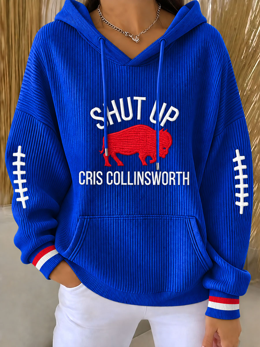 Women's Go Buffalo Football Fans Lovers Gameday Casual Hoodie gracestitchs