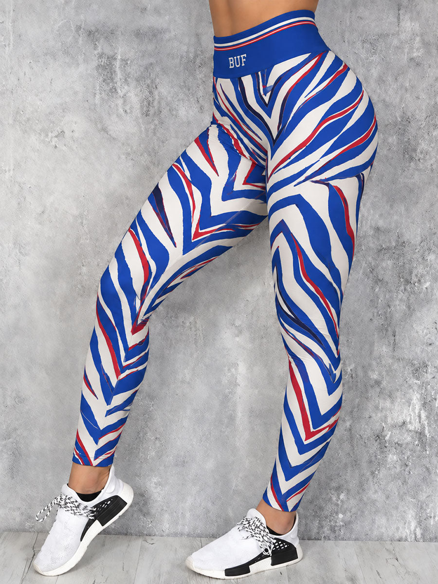 Women's Football Lover Buffalo Art Printed Leggings gracestitchs
