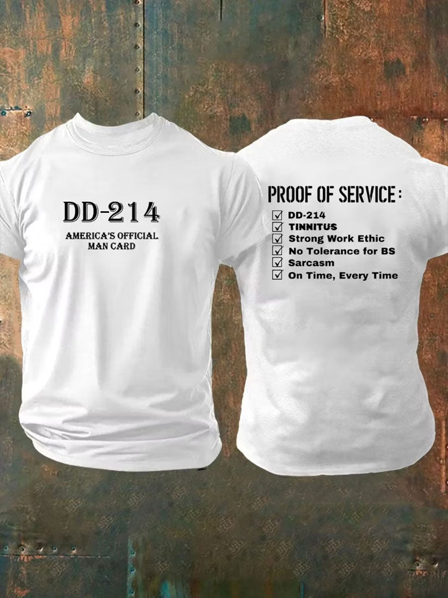 Men's DD-214  Print Short Sleeves T-shirt gracestitchs