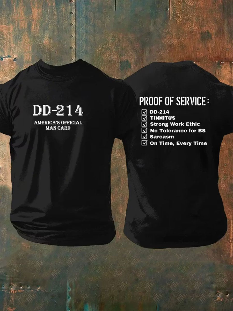 Men's DD-214  Print Short Sleeves T-shirt gracestitchs