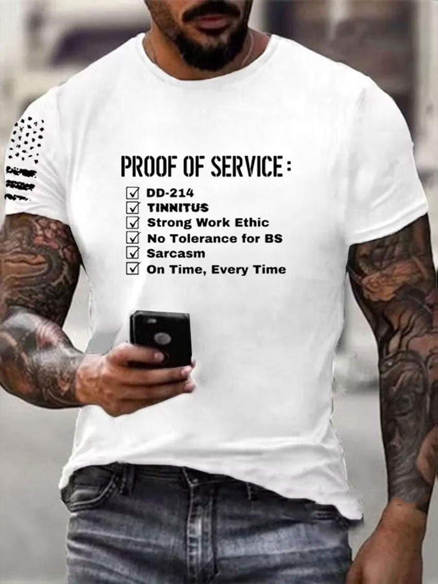 Men's DD-214  Print Short Sleeves T-shirt gracestitchs