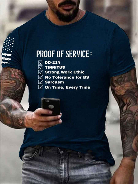 Men's DD-214  Print Short Sleeves T-shirt