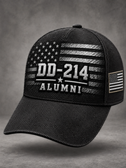 Unisex Veterans Day DD-214 Alumni US Flag Print Hat gracestitchs