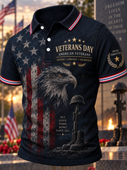 Men's U.S. Veterans Day Printed polo shirt gracestitchs
