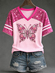 Women's Breast Cancer Awareness Graphic Casual T-Shirt gracestitchs