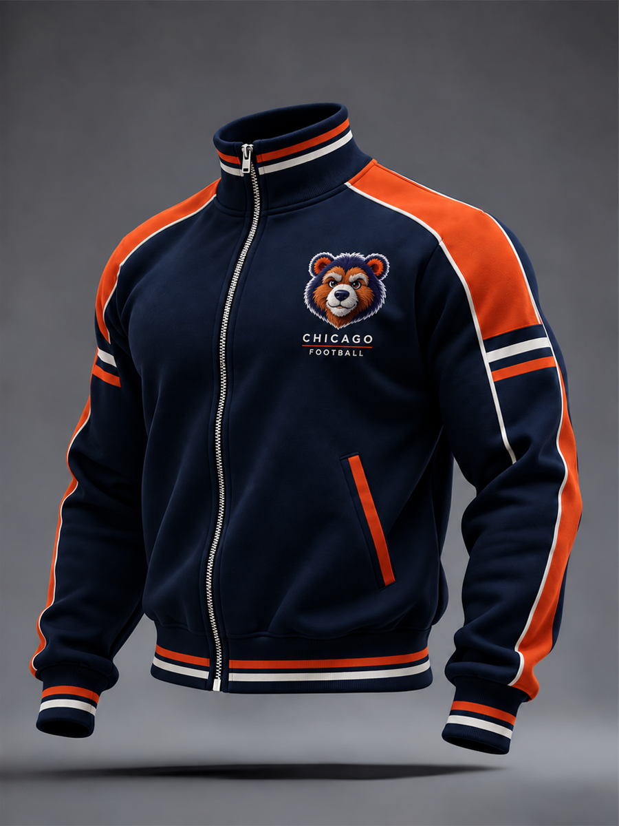 Men's Chicago Football Lover Bear Art Printed top gracestitchs